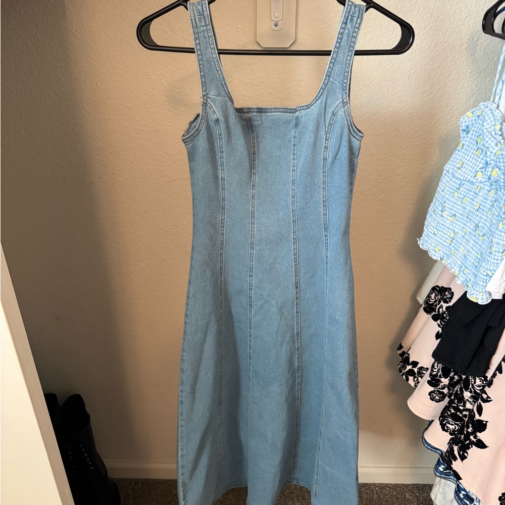 Cider Denim Blue Midi Dress
